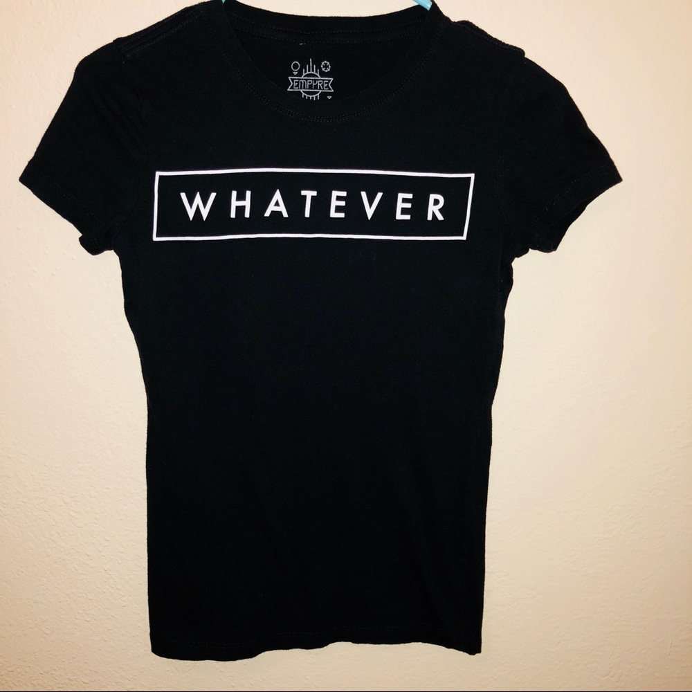 2/$10 Black “WHATEVER” Tee Size XS 🖤